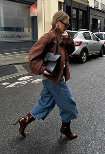 Коричневые сапоги: 5 стильных идей от модных инфлюенсеров3