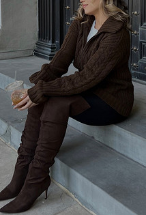 Коричневые сапоги: 5 стильных идей от модных инфлюенсеров8